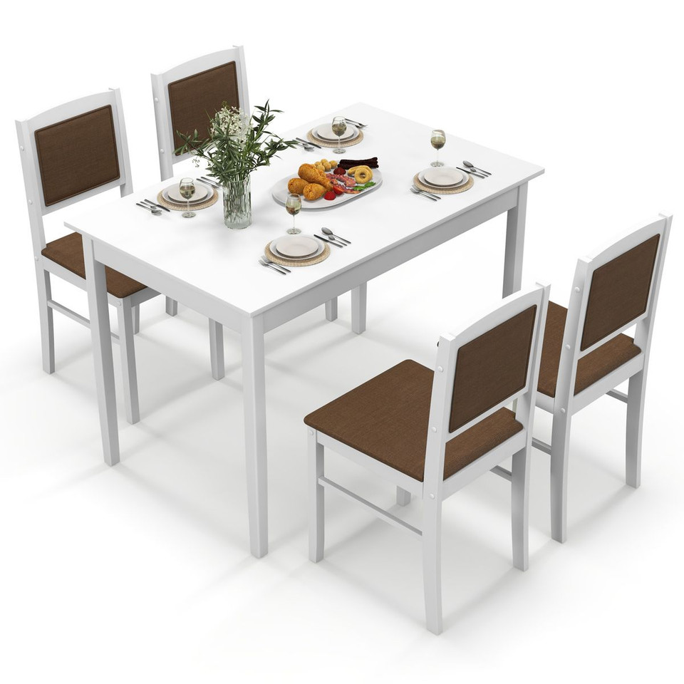 5-Piece Dining Table with Padded Dining Chairs  product image