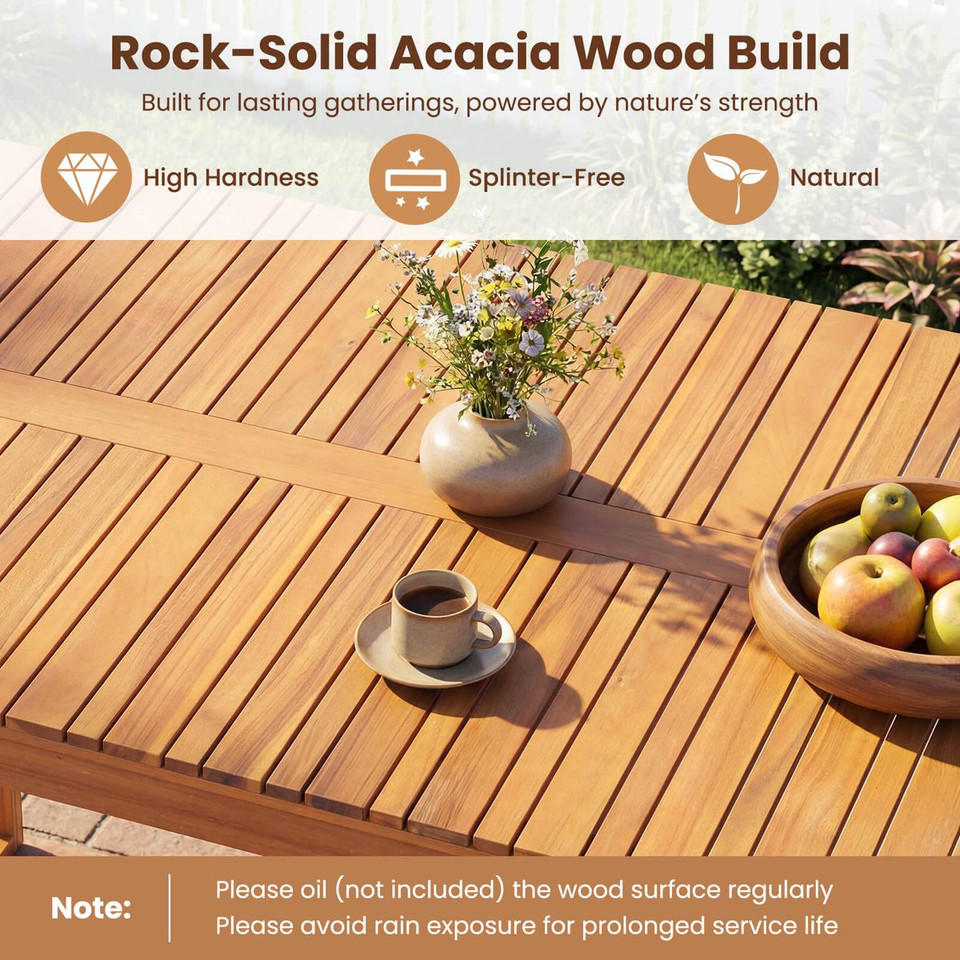 Outdoor Acacia Wood Dining Table product image