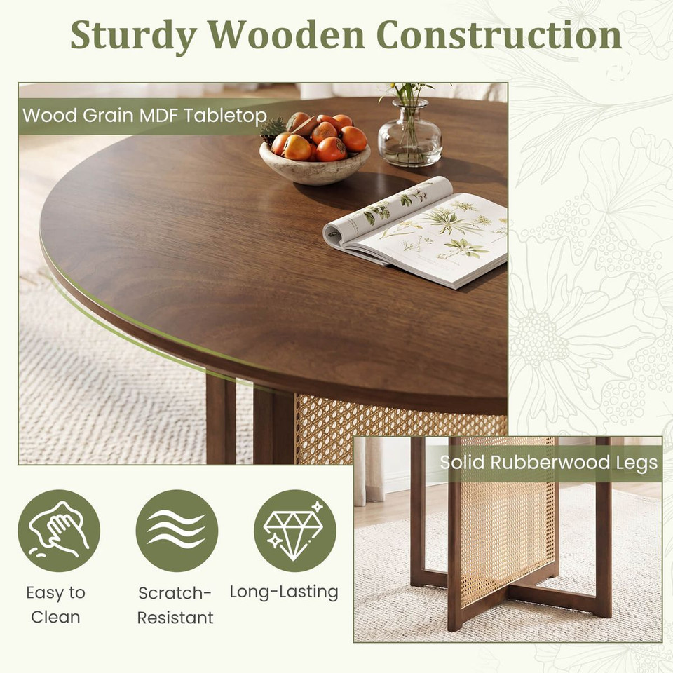 Round Dining Table with Cross Pedestal Base product image