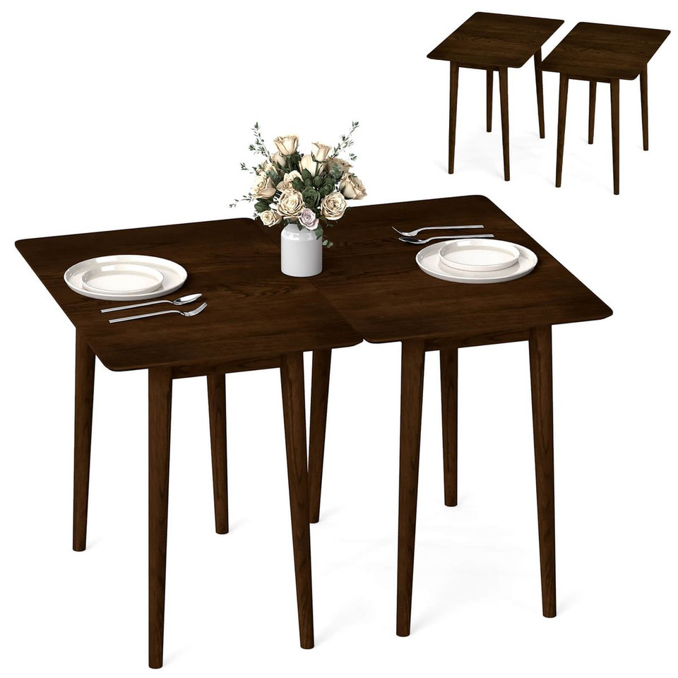 34” Rectangular Wooden Dining Table with Rubber Wood Legs product image