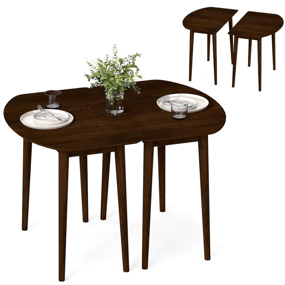 34” Rectangular Wooden Dining Table with Rubber Wood Legs product image