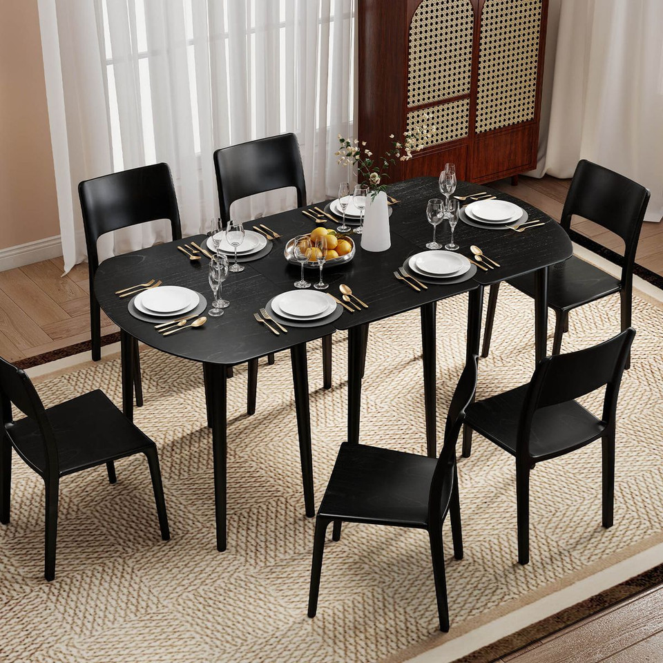 34” Rectangular Wooden Dining Table with Rubber Wood Legs product image