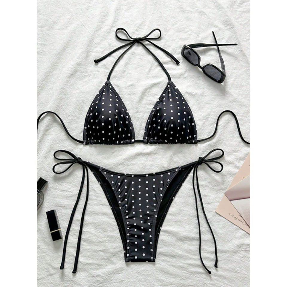 Halter Tie Triangle Cup Bikini Set product image