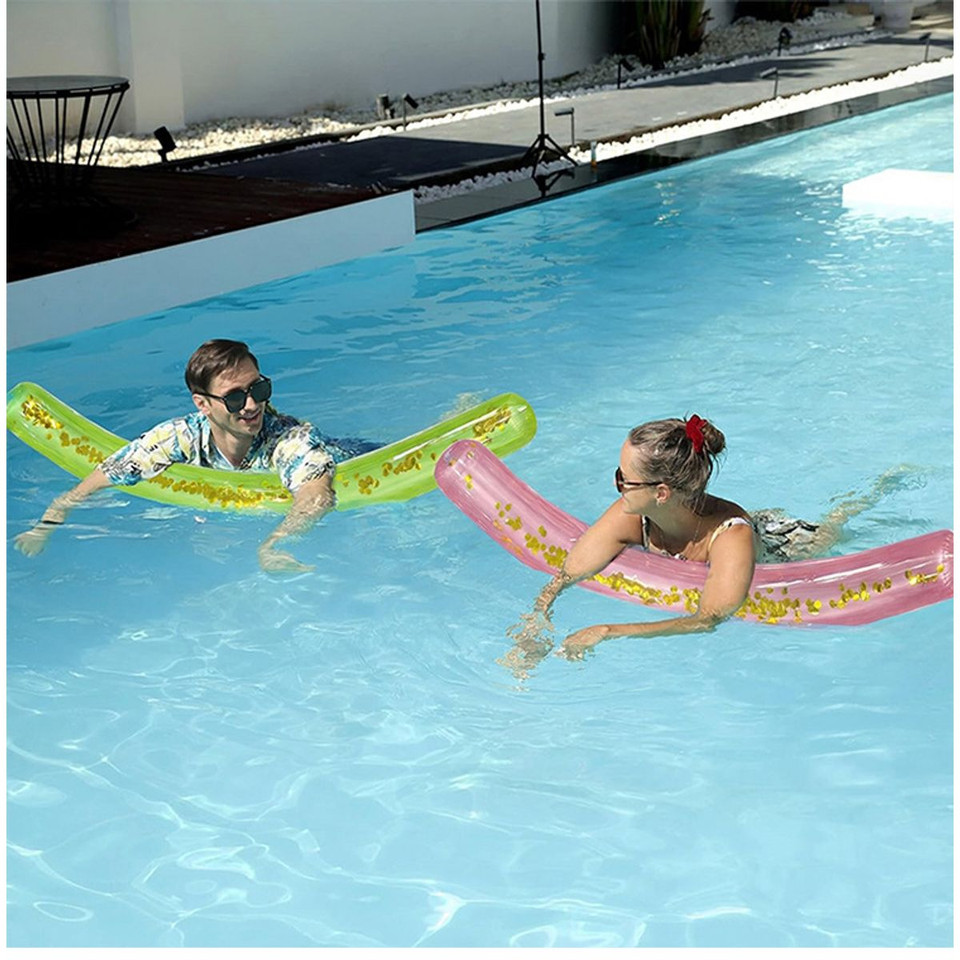 Glitter-Filled Inflatable Pool Noodle Float product image