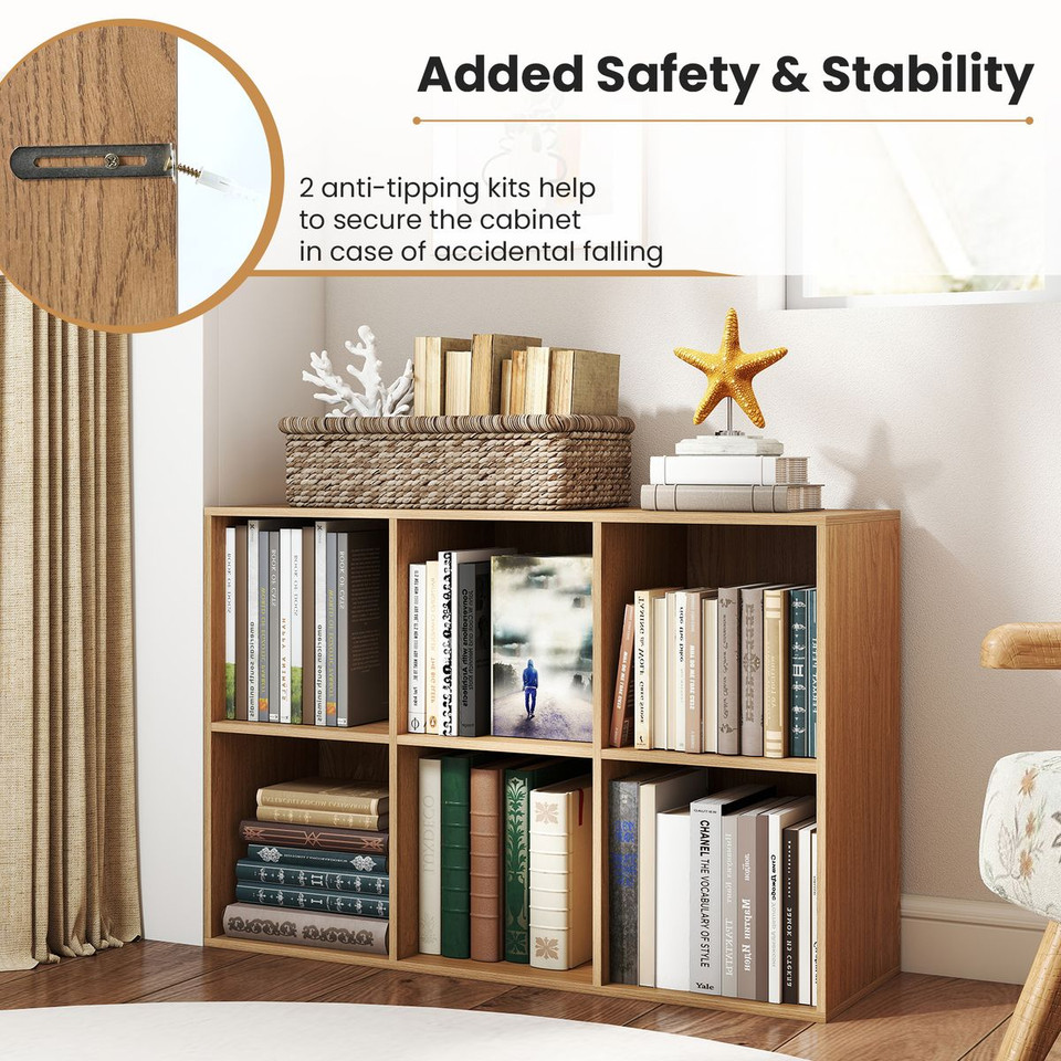 6-Cube Bookcase with Anti-Tippling Kits product image