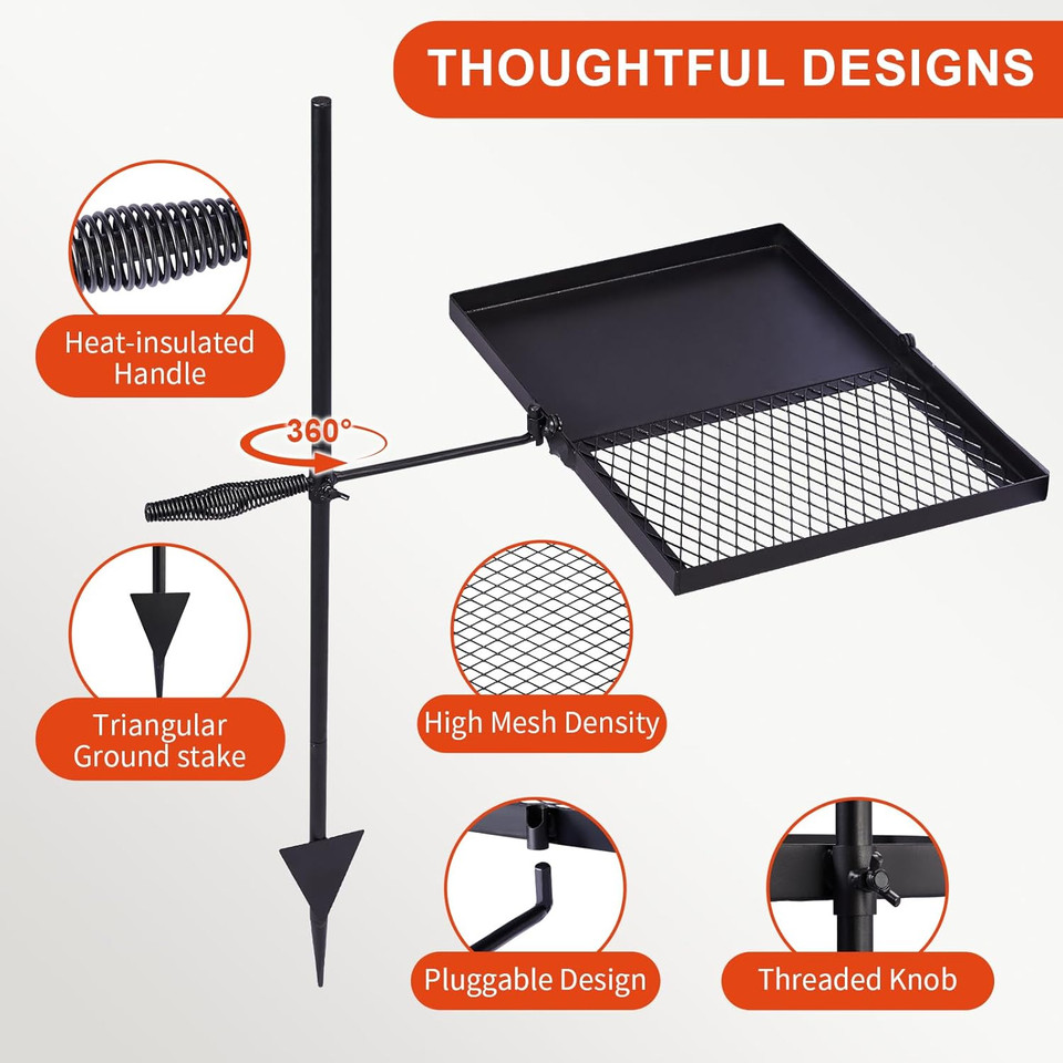 Folding Swivel Campfire Grill product image