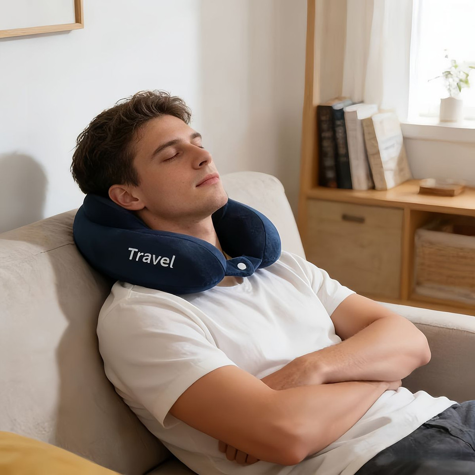 Ergonomic Memory Foam Travel Neck Pillow product image