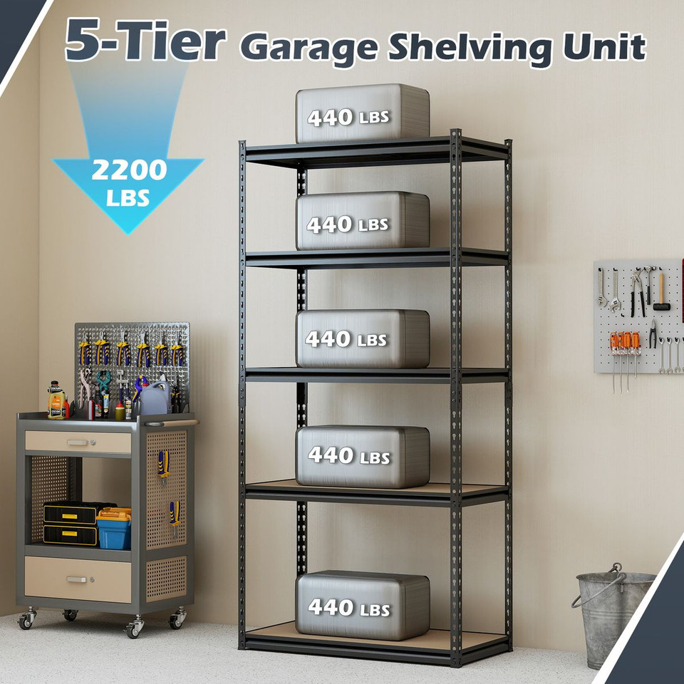 5-Tier Garage Shelving Unit (1- to 4-Pack) product image