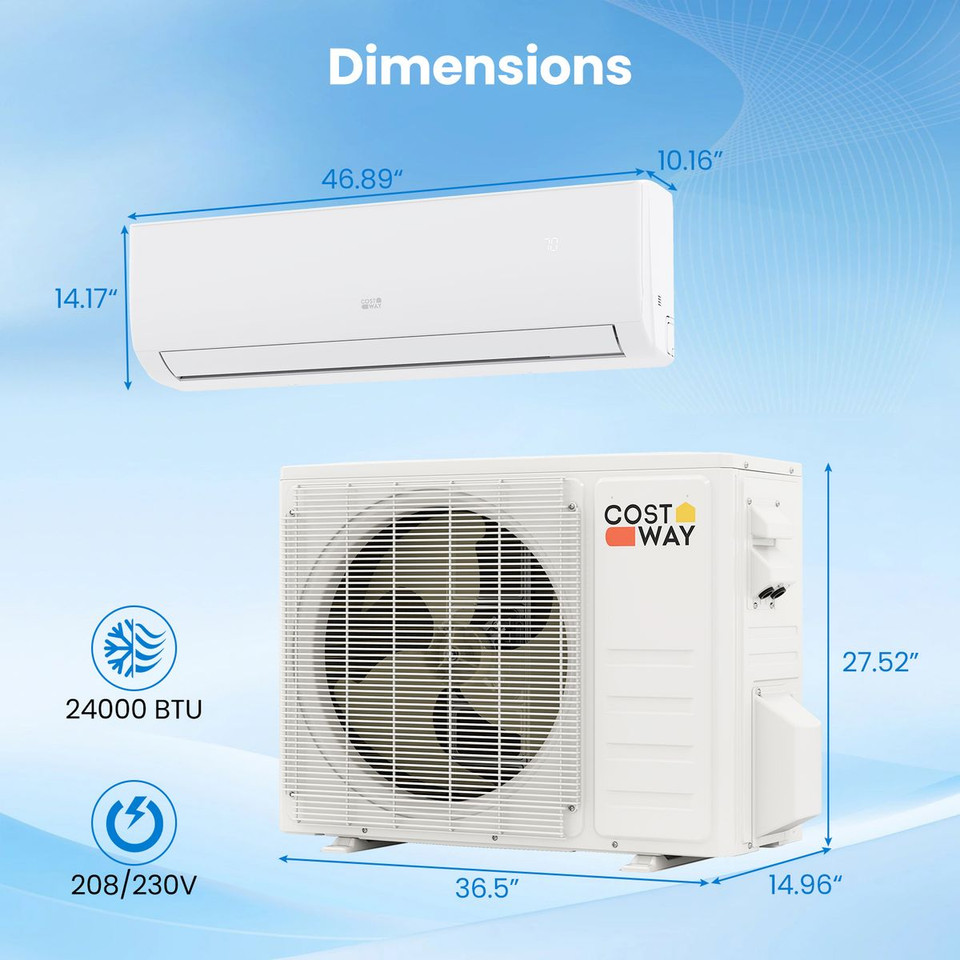 Mini Split Air Conditioner and Heater with 7 Operating Modes product image