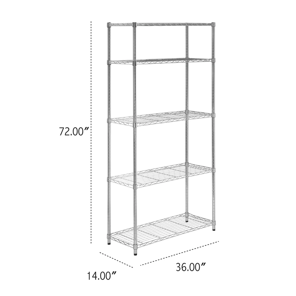 3, 4, 5 Tier Steel Shelving Units (2 Colors) product image