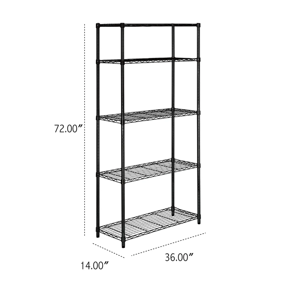 3, 4, 5 Tier Steel Shelving Units (2 Colors) product image
