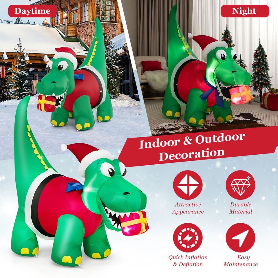 Inflatable Christmas Dinosaur product image