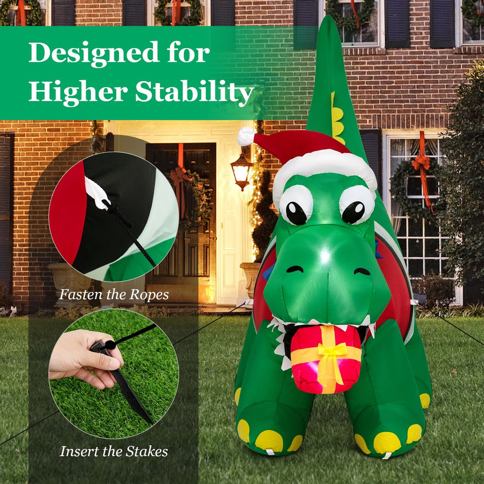 Inflatable Christmas Dinosaur product image