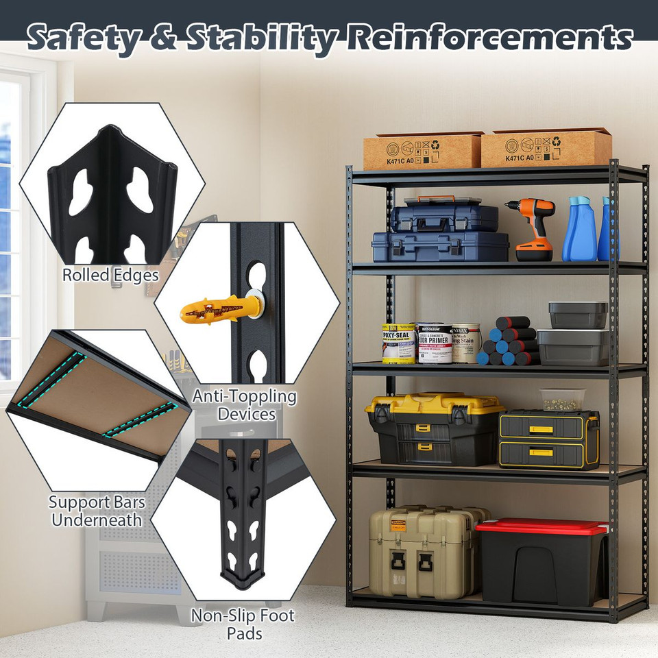 5-Tier Garage Shelving Unit (1- to 4-Pack) product image