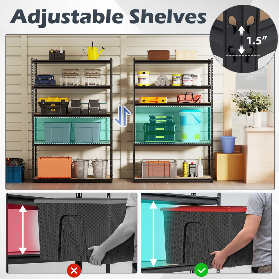 5-Tier Garage Shelving Unit (1- to 4-Pack) product image
