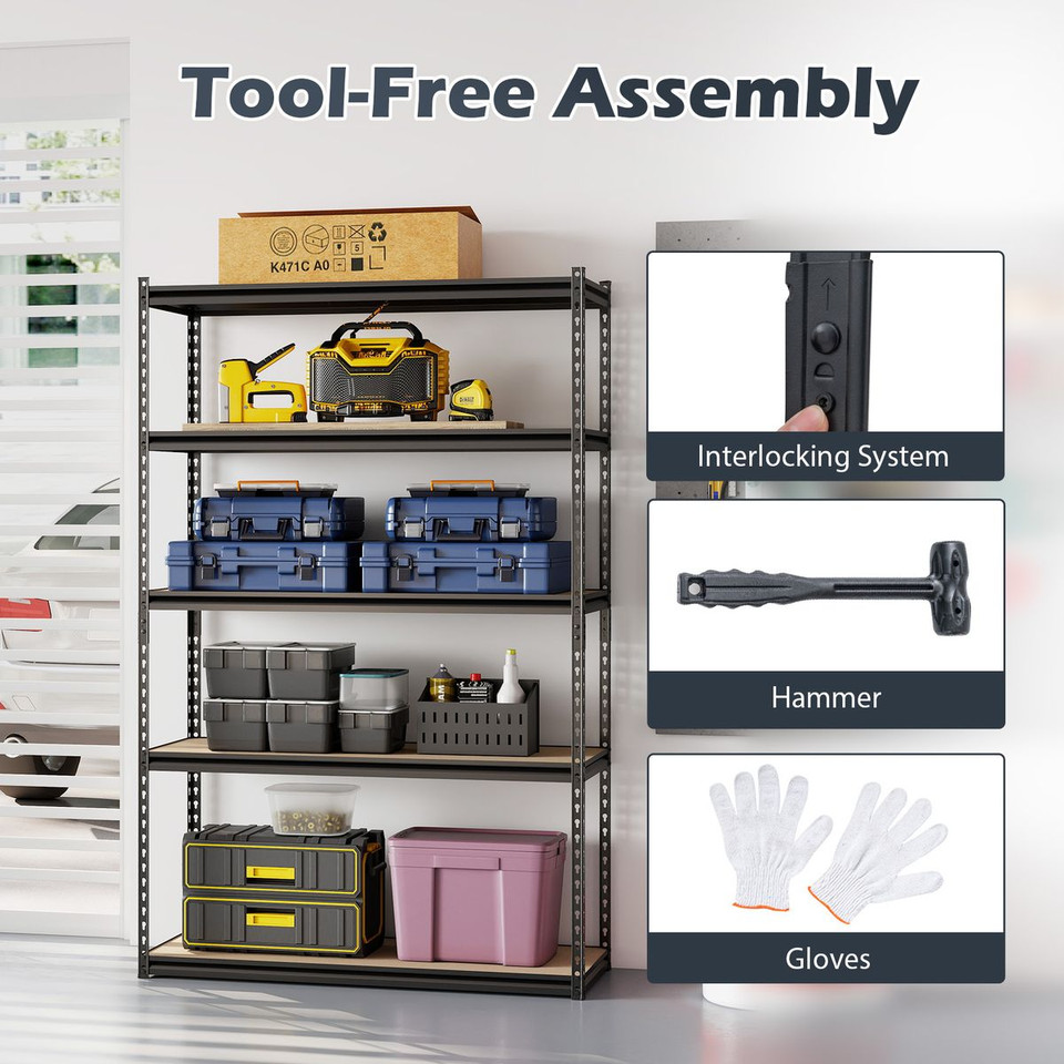 5-Tier Garage Shelving Unit (1- to 4-Pack) product image