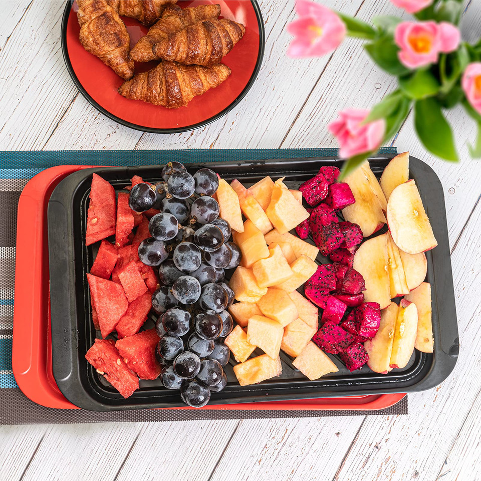 Non-Slip Ribbed Plastic Tray product image