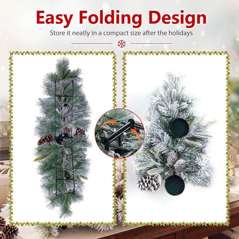 Foldable Christmas Centerpiece with 3 Candle Holder (1- or 2-Pack) product image