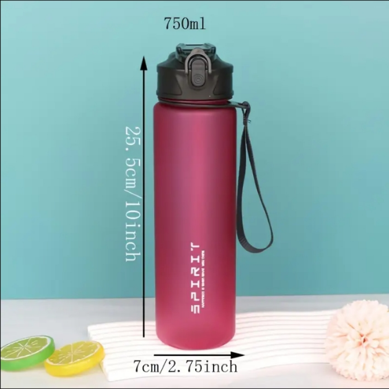 750ml Matte Finish Motivational Water Bottle product image