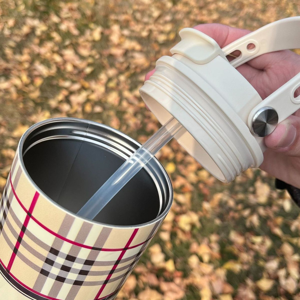 25oz Insulated Tumbler with Handle and Straw  product image