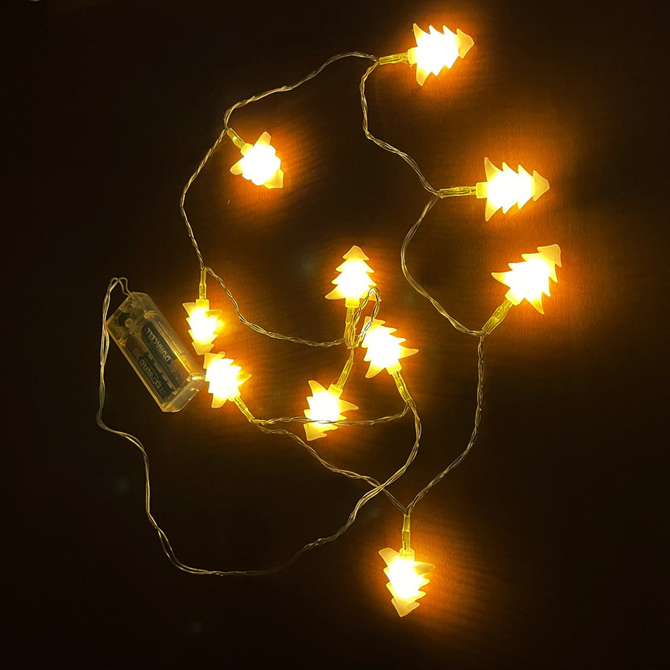  Battery-Operated Winter Snowflake or Christmas Tree String Lights product image