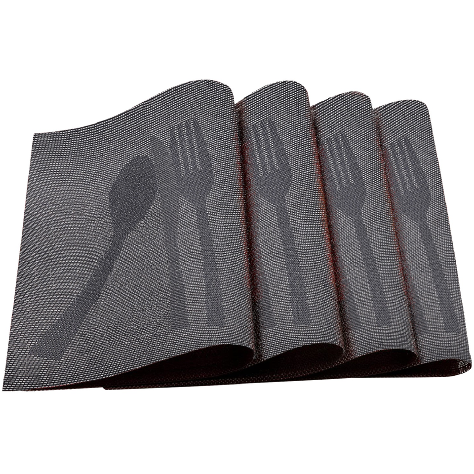 Cross Woven Vinyl Washable Table Mats (Set of 4) product image