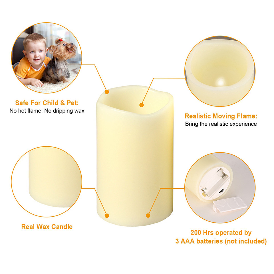 3-Piece Flameless Candles with Remote (1- or 2-Pack) product image