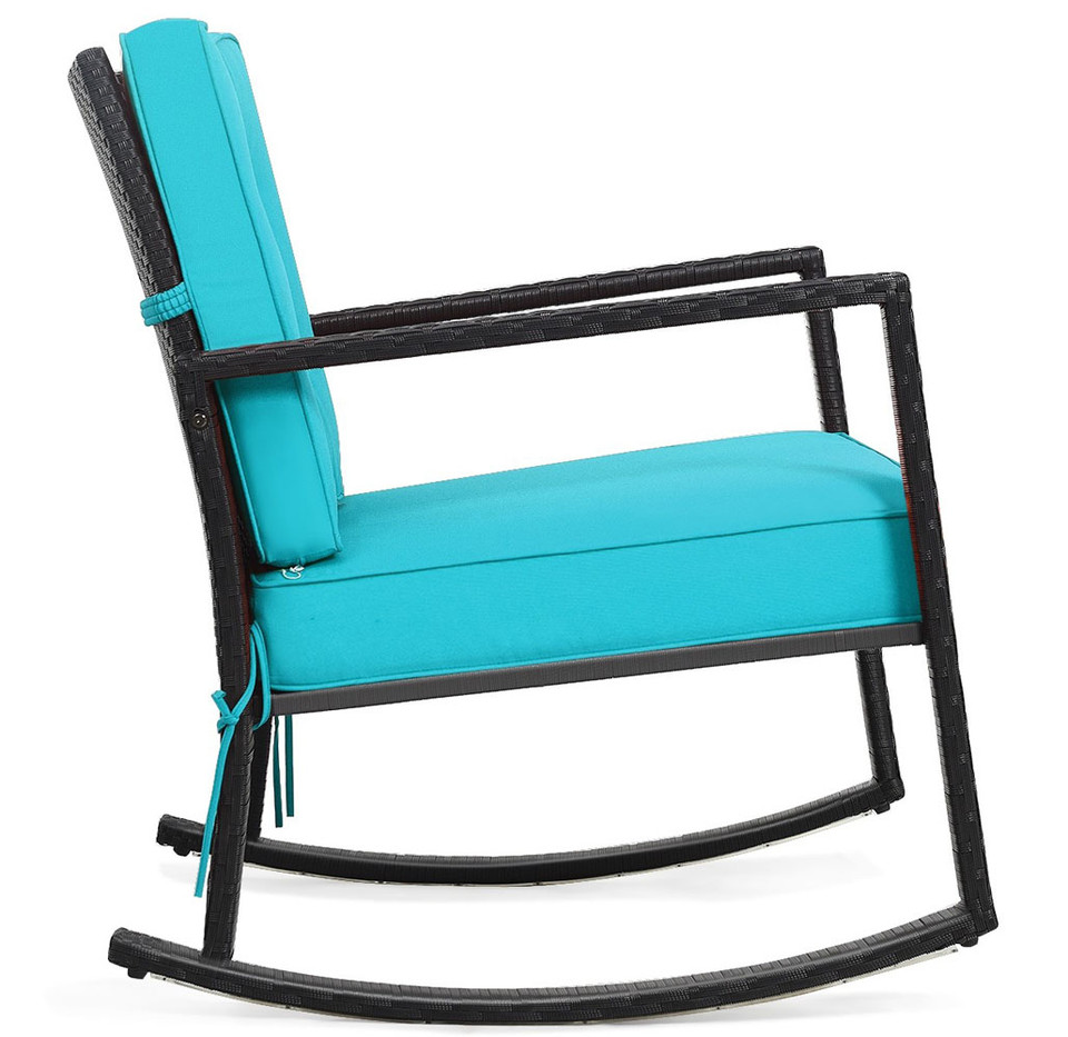 Cushioned Rattan Outdoor Rocking Chair product image