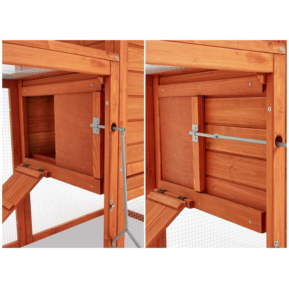 12-Foot Large Wooden Dual Chicken Coop Nesting Box product image