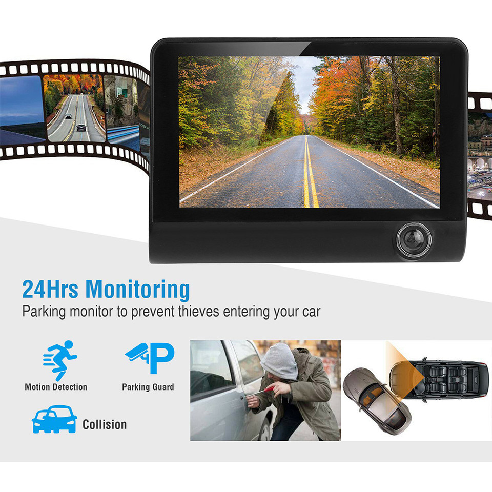 1080p Car Dash Cam with Dual Recording Front/Rear Cameras product image
