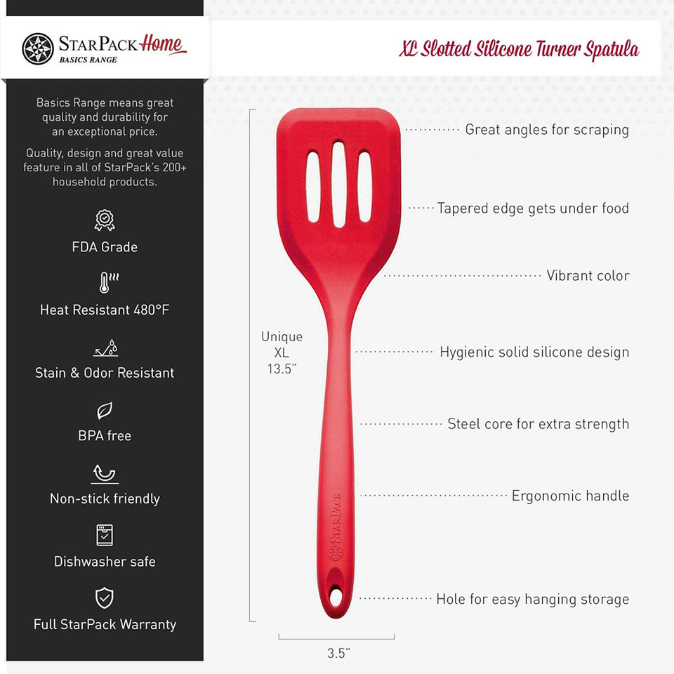 6-Piece Large Silicone BPA-Free Non-Stick Utensil Set product image