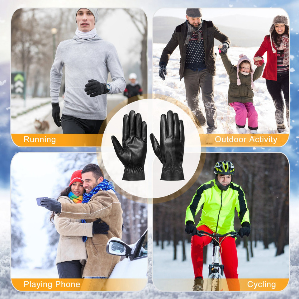 Unisex PU Winter Gloves product image