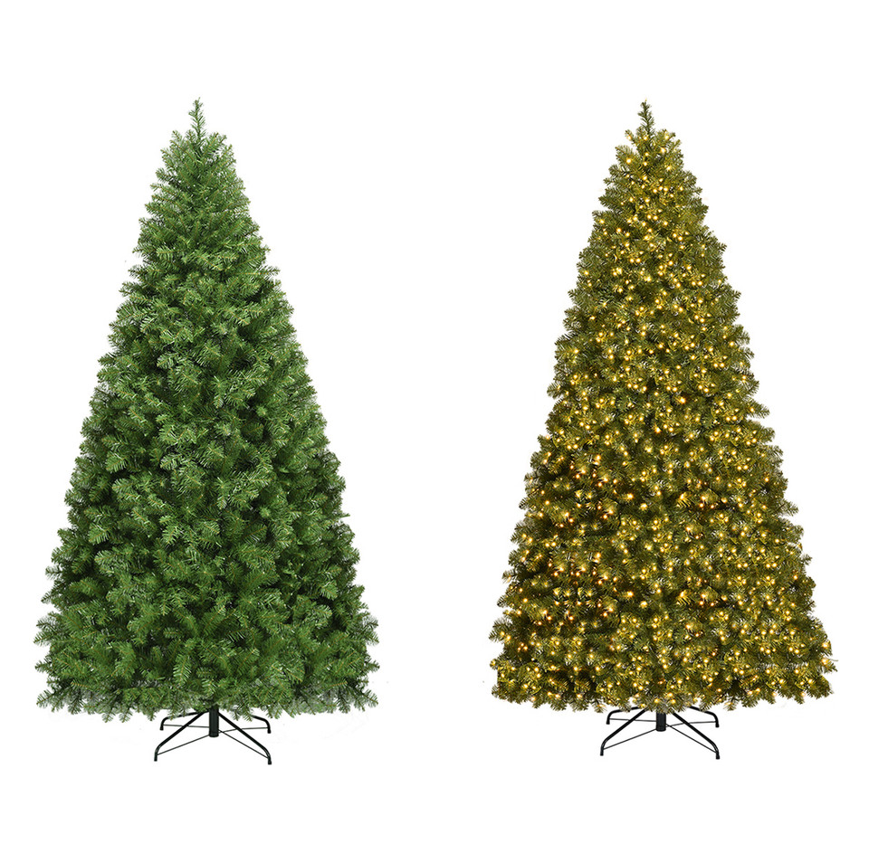 Pre-Lit 6-, 7-, or 8-Foot PVC Spruce Hinged Christmas Tree  product image