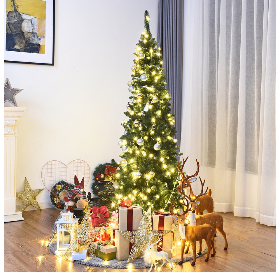 Pre-Lit 6.5ft 250 White Light Pencil Christmas Tree  product image