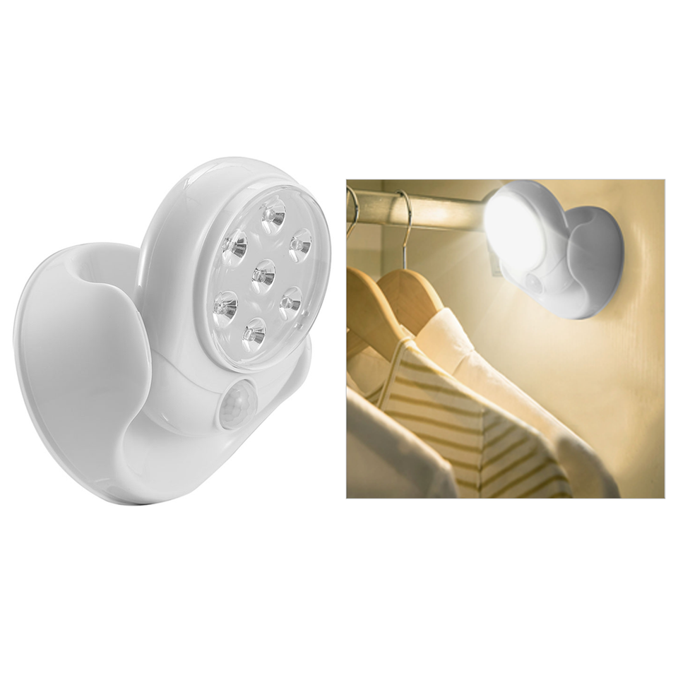 Wireless Motion Sensor LED Spotlight with 360° Rotating Base product image
