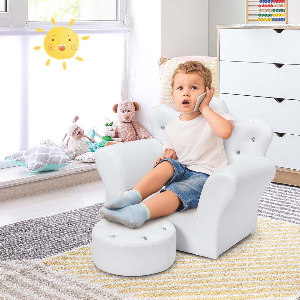 Kids' Princess Sofa Armchair with Ottoman product image