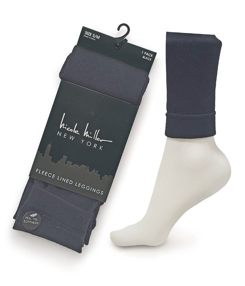 Nicole Miller® Fleece-Lined Footed Tights or Leggings (2-Pack) product image
