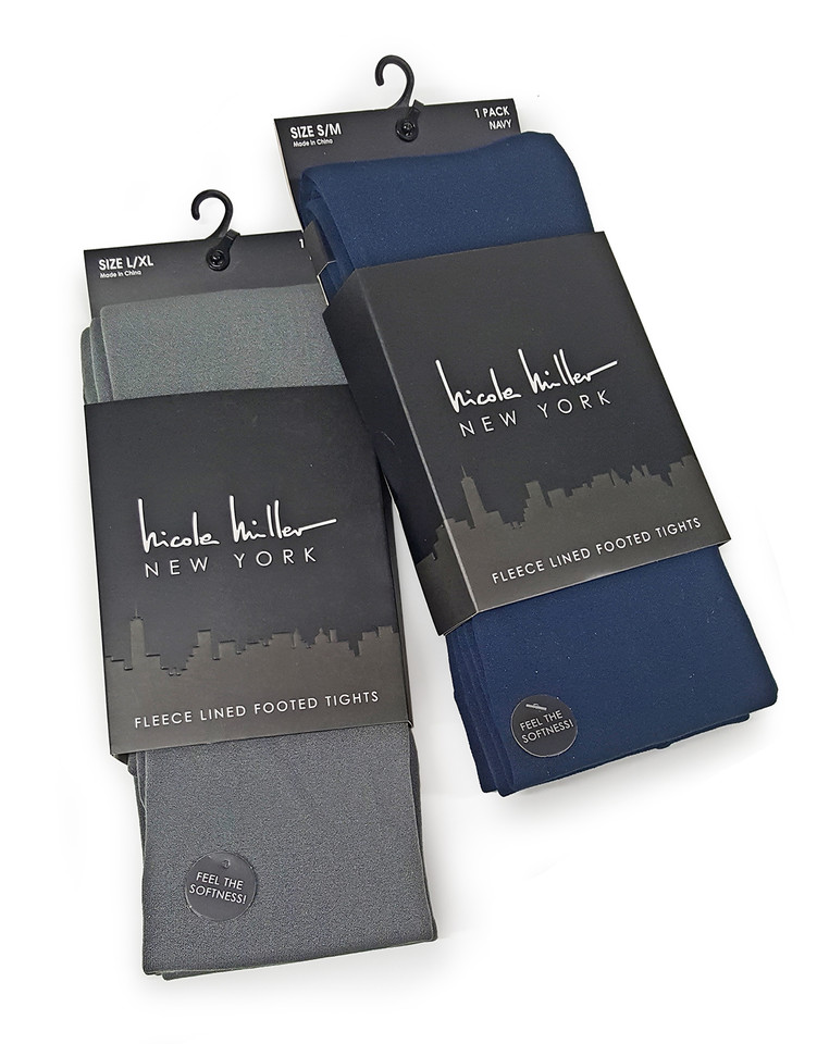 Nicole Miller® Fleece-Lined Footed Tights or Leggings (2-Pack) product image