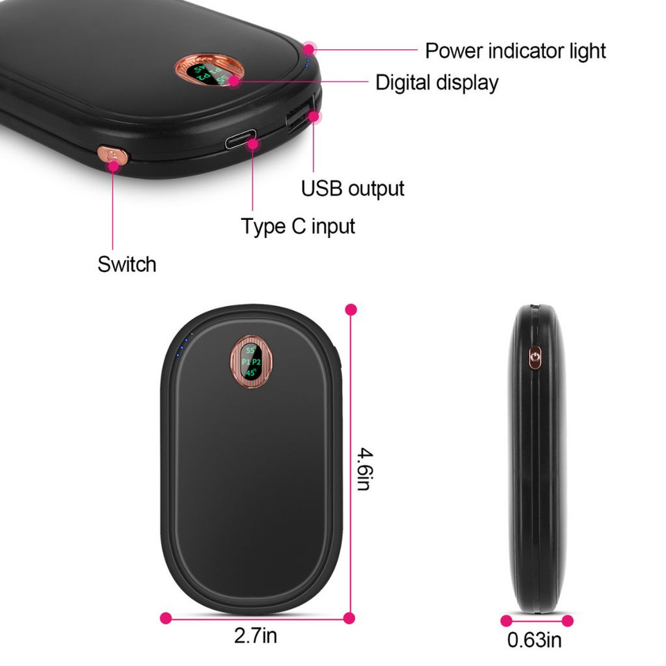 2-in-1 Rechargeable USB Hand Warmer and Power Bank product image