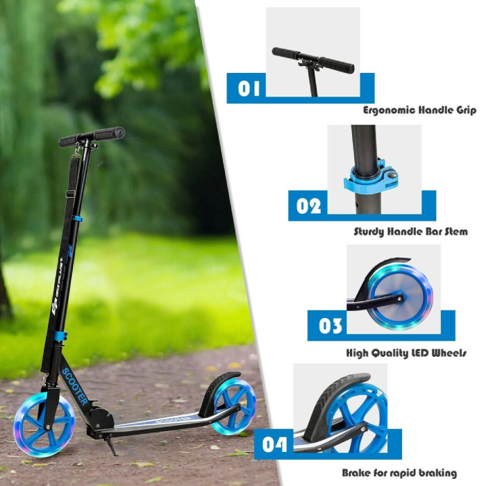 Kids' Folding Kick Scooter with LED Wheels product image