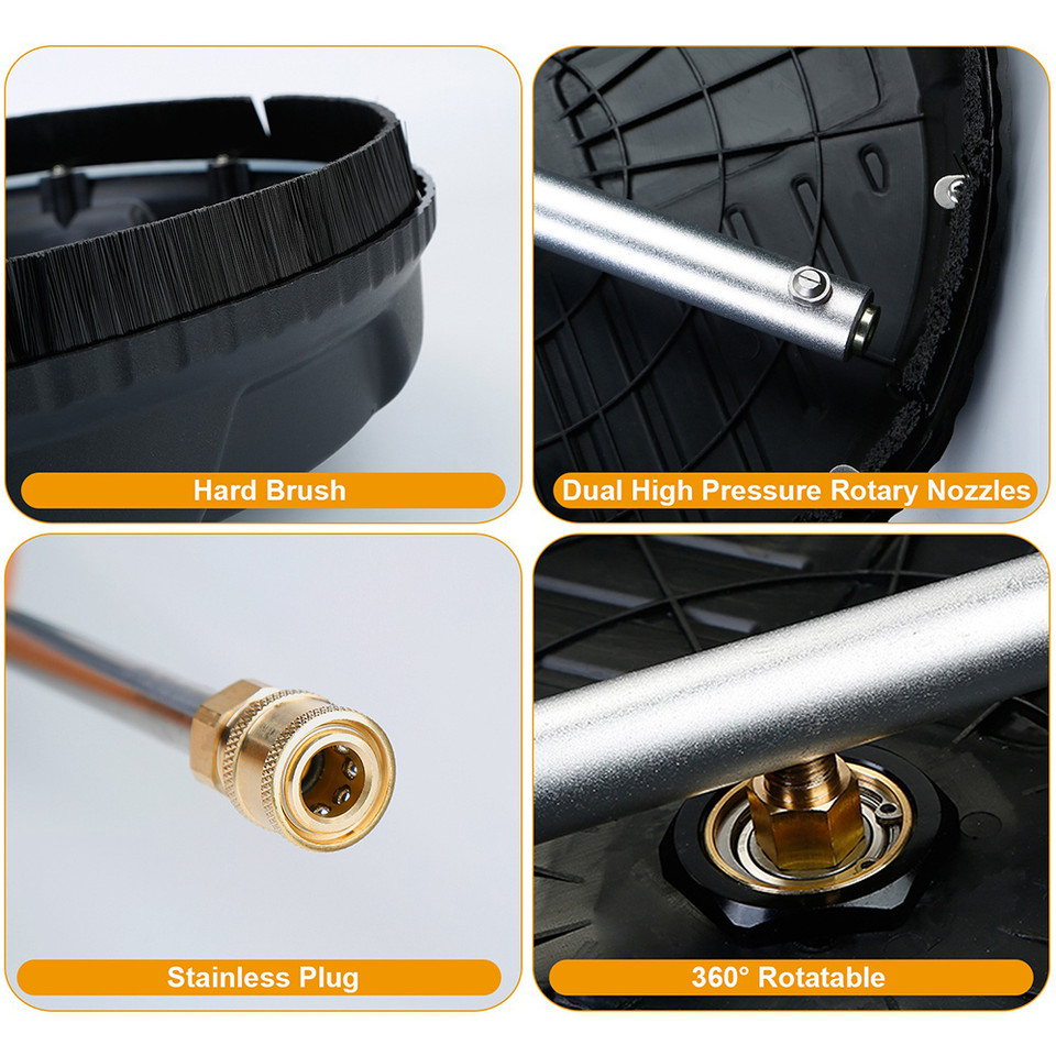 15-Inch Pressure Washer Surface Cleaner Attachment with Extension Wand product image