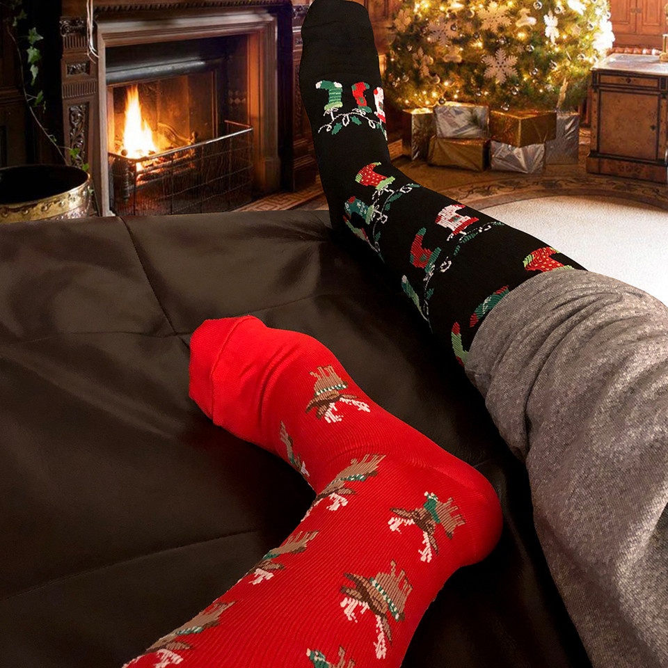 Holiday Fun and Christmas Knee-High Compression Socks (3-Pair) product image