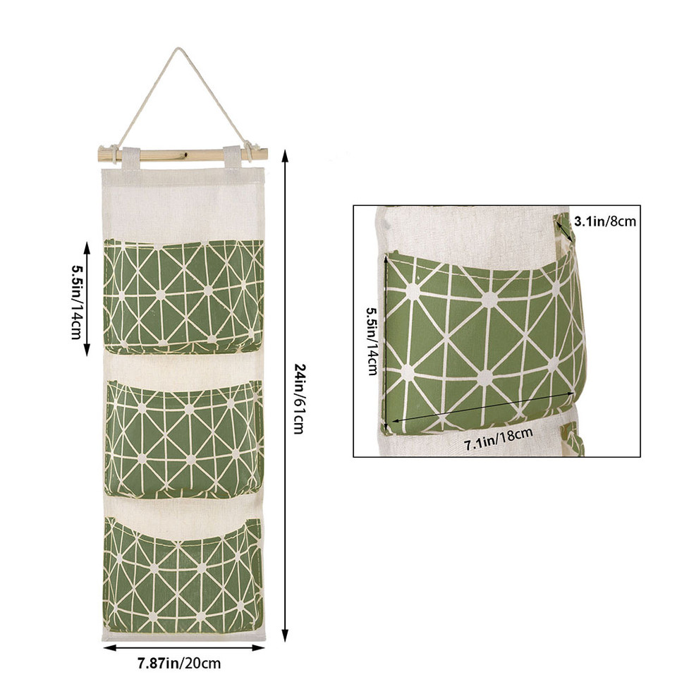 3-Pocket Wall-Hanging Storage Organizer product image