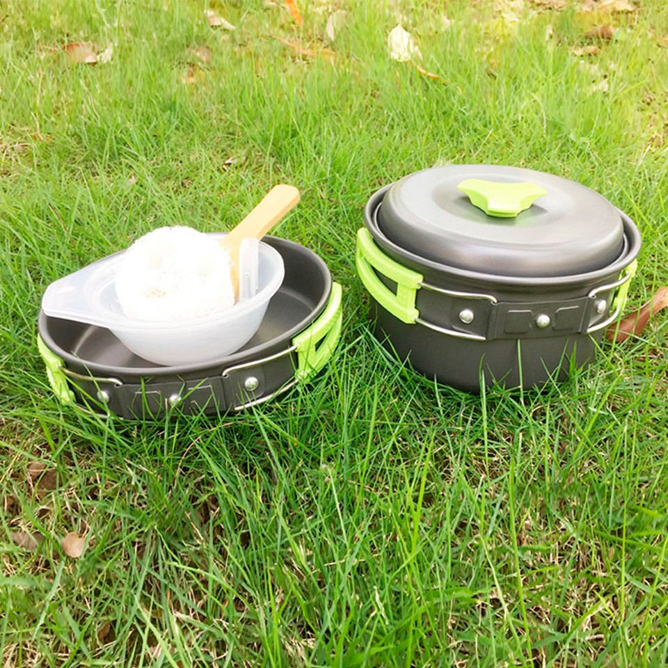 9-Piece Aluminum Camping Cookware Mess Kit product image
