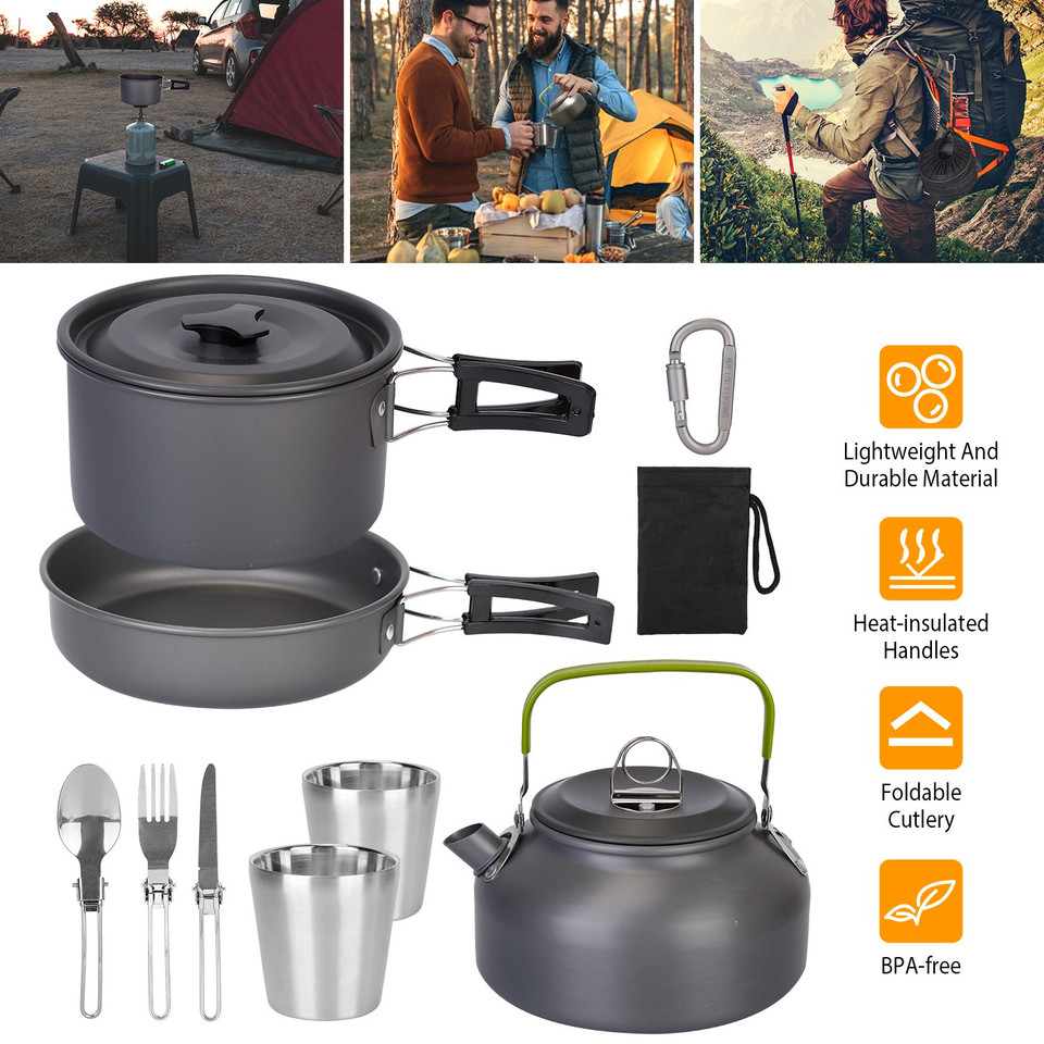 LakeForest® 12-Piece Camping Cookware Set product image