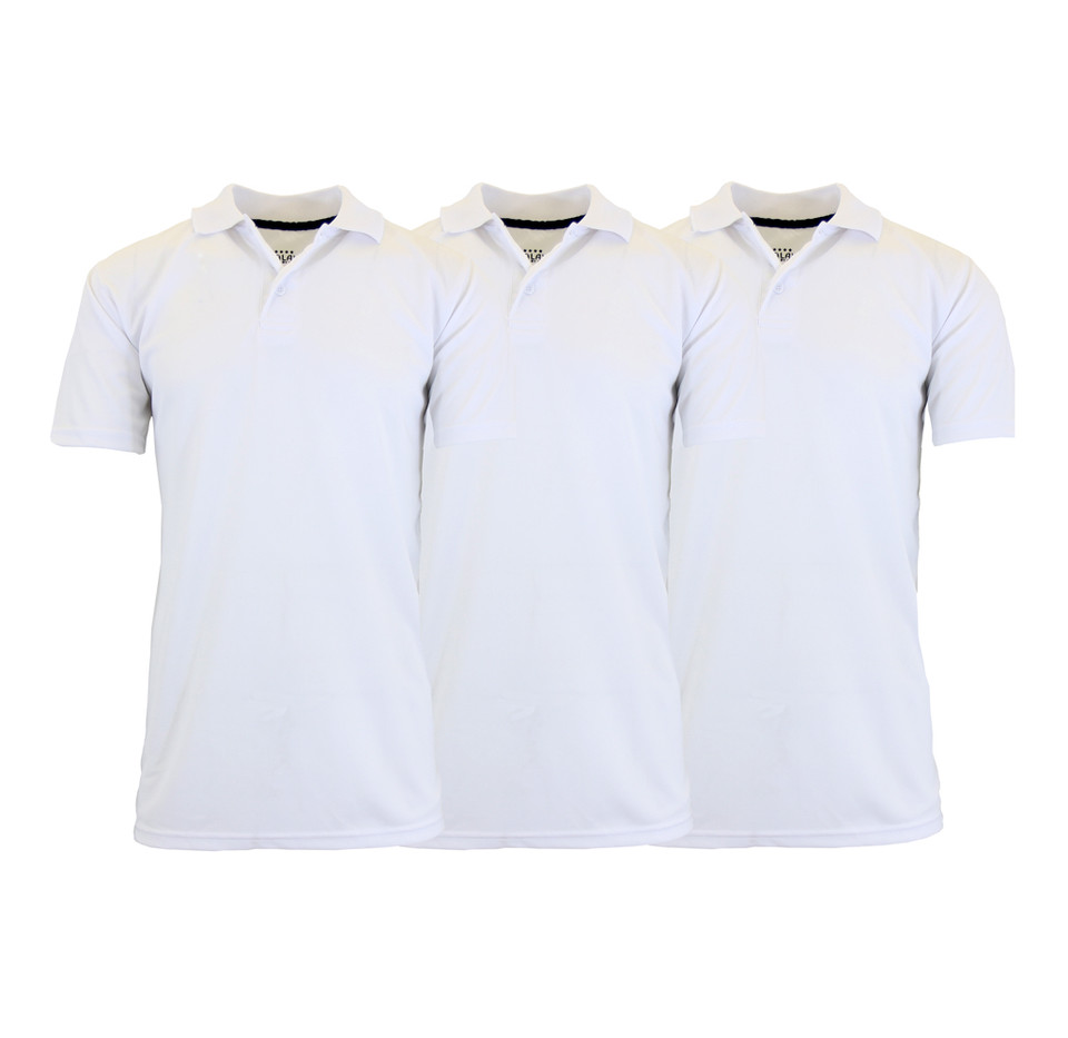 Men's Dry-Fit Moisture-Wicking Polo Shirt (3-Pack) product image