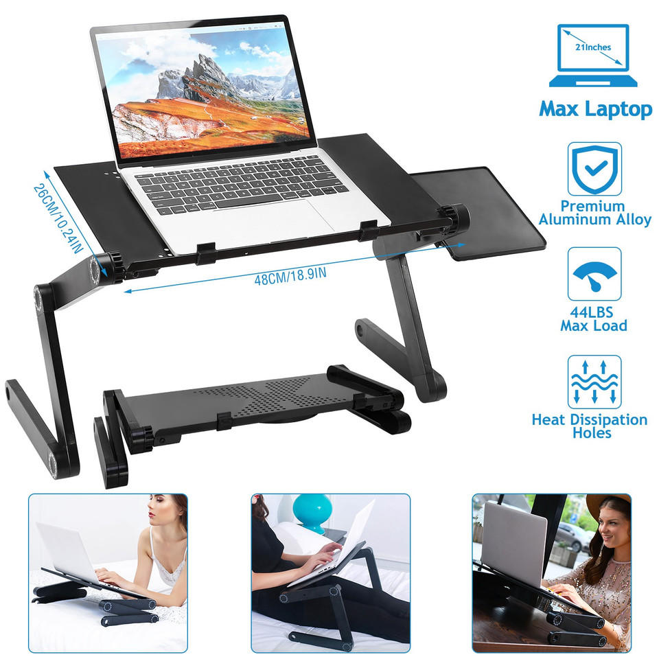 iMounTEK® Foldable Laptop Table Desk with Mouse Pad product image