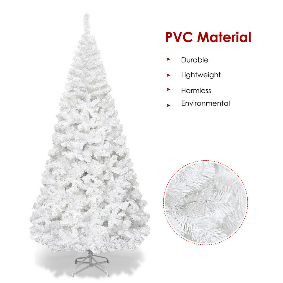 5/6/7/8-Foot White Christmas Tree with Solid Metal Legs product image