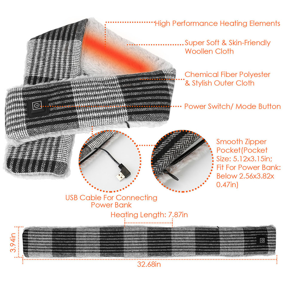 N'Polar™ USB Electric Heated Scarf (Requires Power Bank) product image