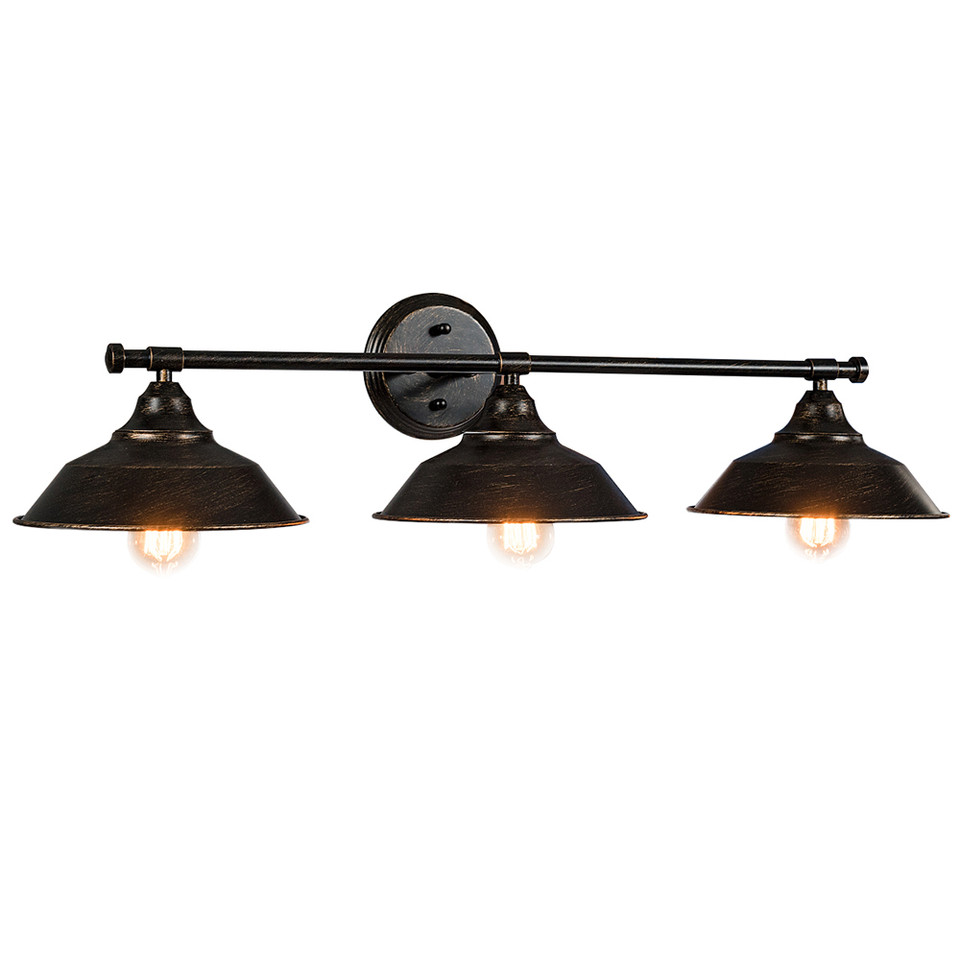 Modern Industrial 3-Light Antique Bronze Wall Fixture product image